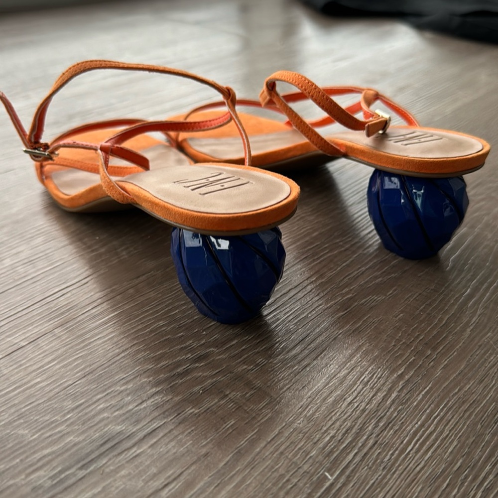 FUN HEEL INC everyday orange sandals